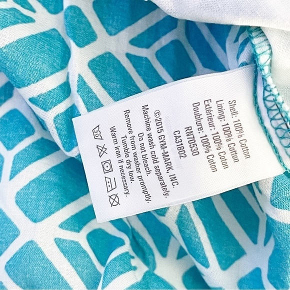 CRAZY 8 Girl’s Teal Geometric Tank Blouse - Large - Picture 4 of 8